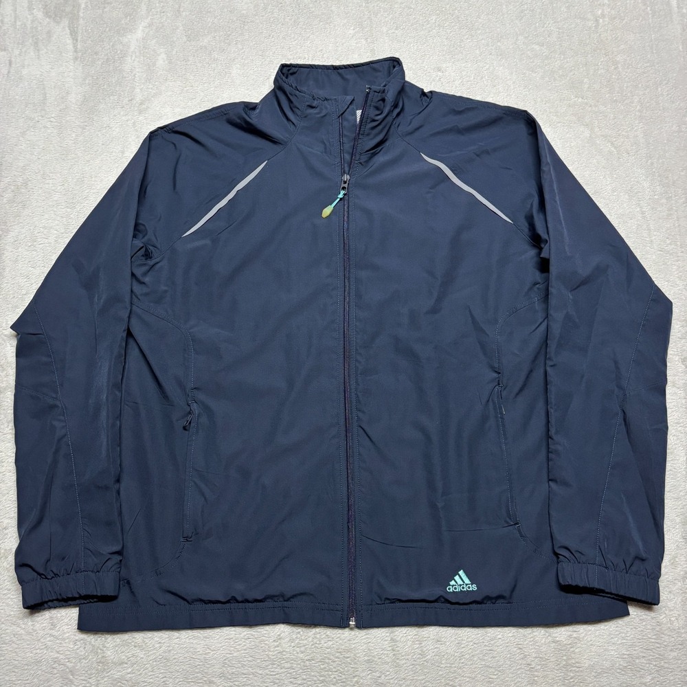 Adidas Lightweight Full Zip Up‎ Running Jacket Women's XL Y2K Mesh Lined Vented